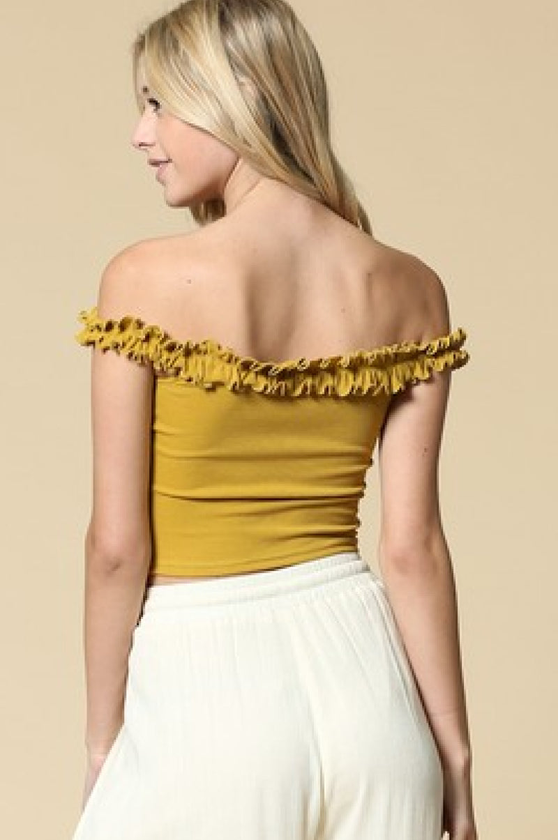 Ribbed Off the Shoulder Top
